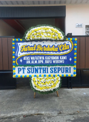 Papan Bunga Duka di Mauk Barat